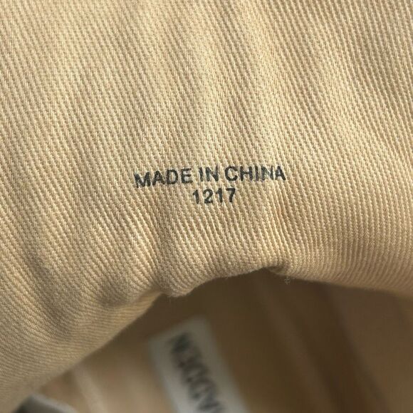 Steve Madden Cream Leather Rainier Platform Boot Size 8.5 M Pearl Accent Lace Up - Picture 10 of 12